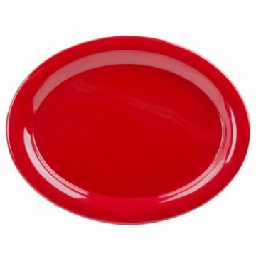 PLATO OVALADO ROJO 28 CMS.