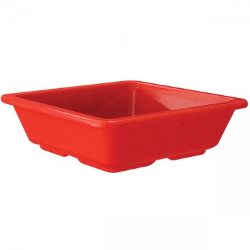 POCILLO MELAMINA ROJO 12x12 cm