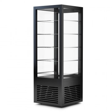VITRINA VERTICAL NEGRA LED...